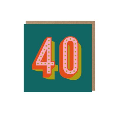 Tarjeta de cumpleaños de hito de 40 años