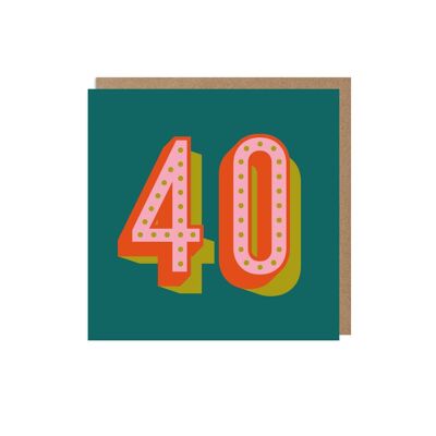 40 Age Milestone Birthday Card