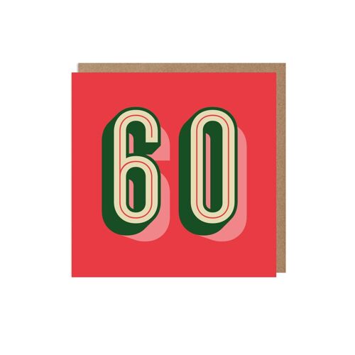 60 Age Milestone Birthday Card