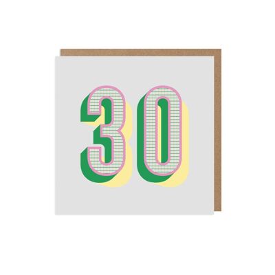 30 Age Milestone Birthday Card