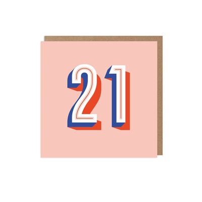 Meilenstein-Geburtstagskarte im 21. Lebensjahr