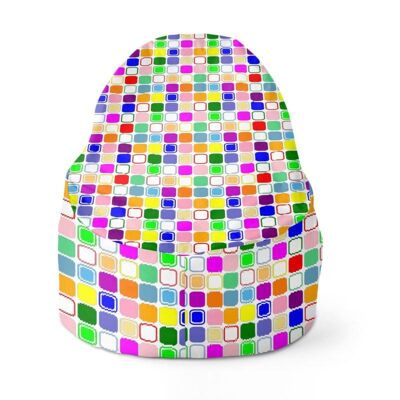 Multicoloured squares pattern Bean Bag