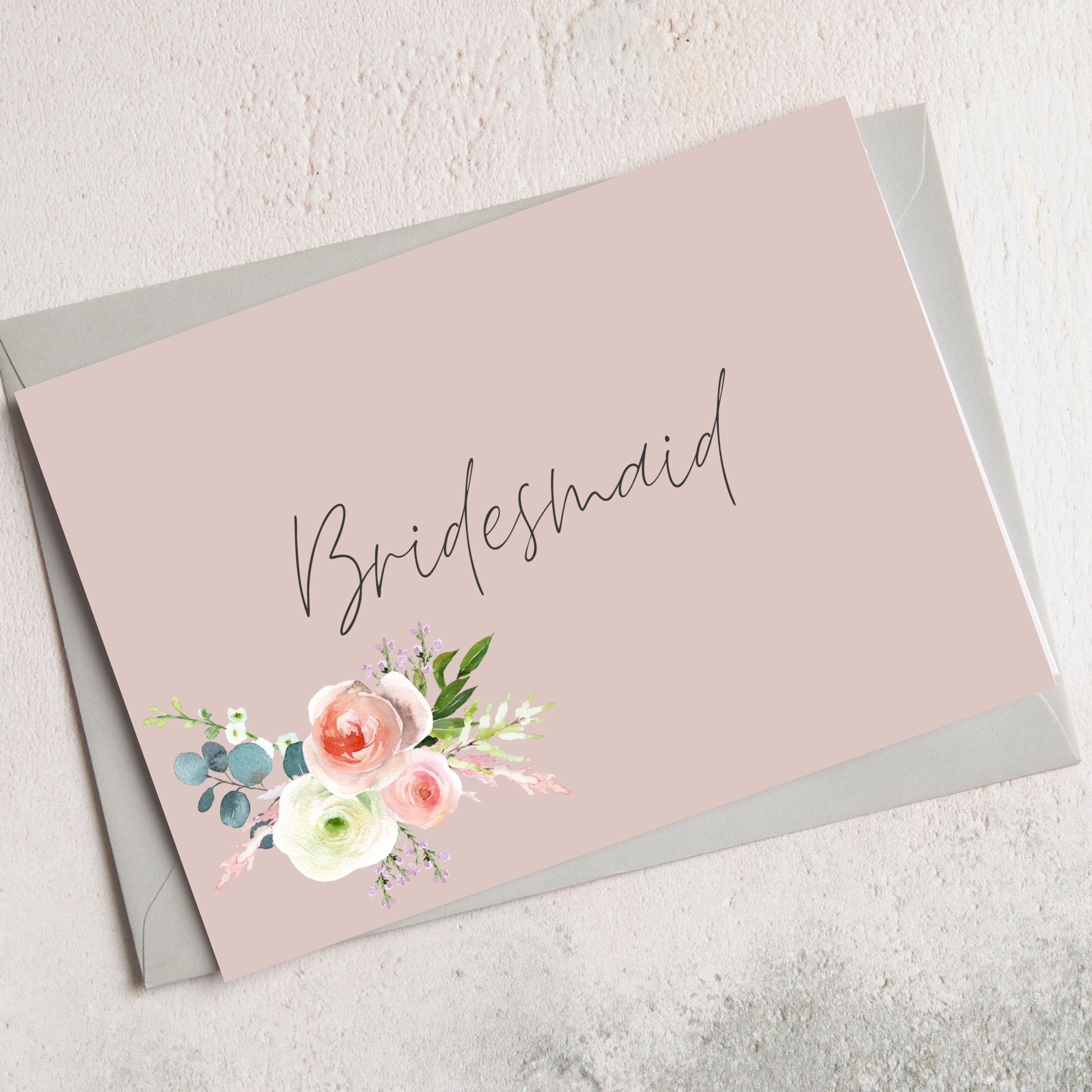 Biglietto di auguri per la damigella d'onore