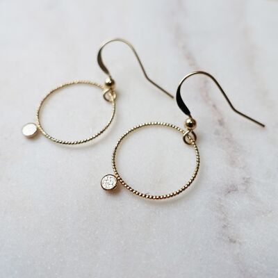 Mini round earrings # 1 - Platinum