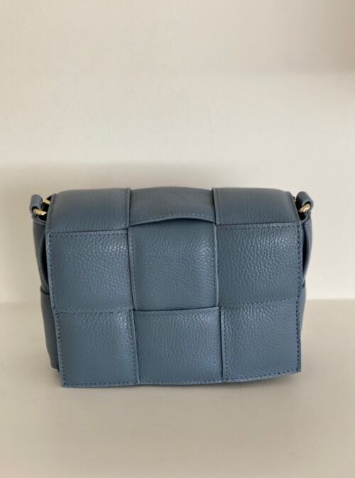 Muria Light Blue Leather Crossbody bag