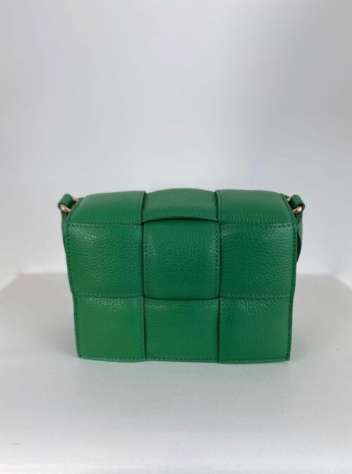 Muria Green Leather Crossbody