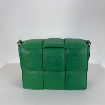 Sac à Bandoulière en Cuir Vert Muria