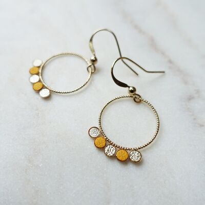 Mini round earrings # 2 - Yellow