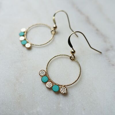 Mini round earrings # 2 - Mint