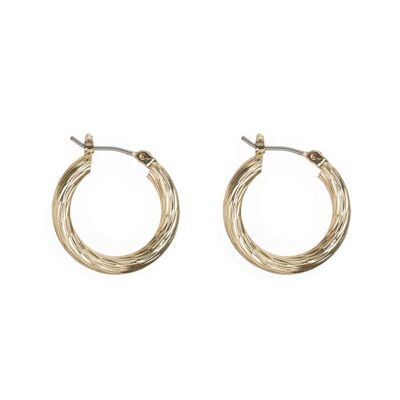 Timi of Sweden | Små Swirly örhängen Gold | Exclusive Scandinavian design that is the perfect gift for every women