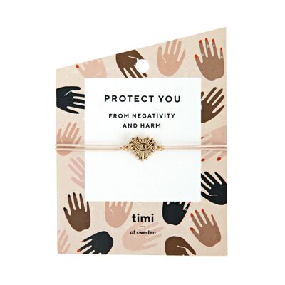 Timi of Sweden | Heart Ray Stretch Br., Gold - Beige | Exclusive Scandinavian design that is the perfect gift for every women