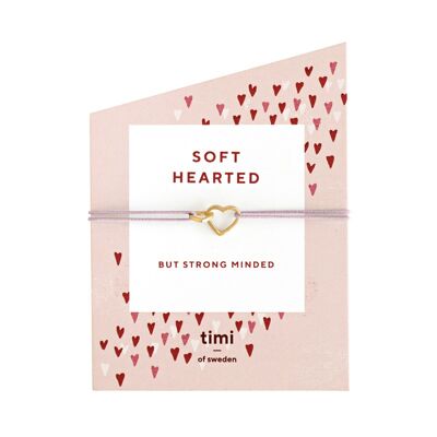 Timi of Sweden | Two Hearts Stretch Br., Gold - Pink | Exclusive Scandinavian design that is the perfect gift for every women