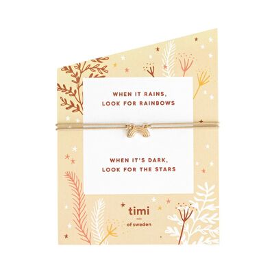Timi of Sweden | Rainbow Stretch Br., Gold - Beige | Exclusive Scandinavian design that is the perfect gift for every women