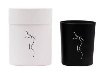 Bougie Ambre - Silhouette - Verre noir 3