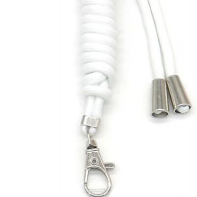 PC2157-019 Telefonkabel - Halskette 150cm Weiß