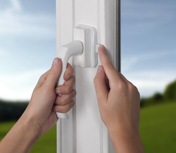 Serrure de porte fenêtre et balcon WinLock, blanc 3