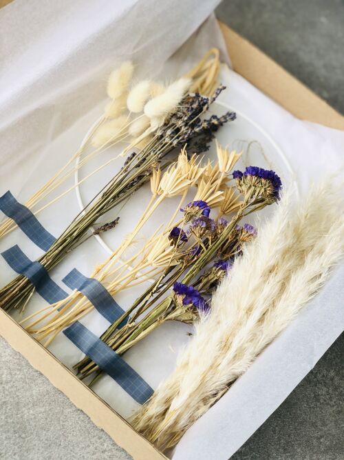 KIT DIY couronne de fleurs séchées - lavande