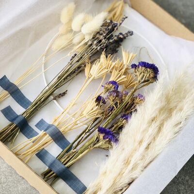 DIY KIT wreath of dried flowers - lavender