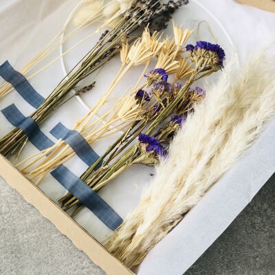 DIY KIT wreath of dried flowers - lavender