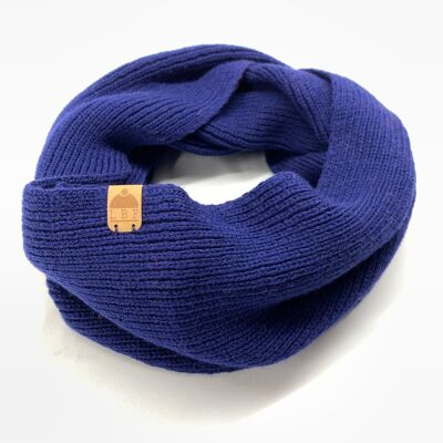 Tubular scarf (snood) LBF wool blue