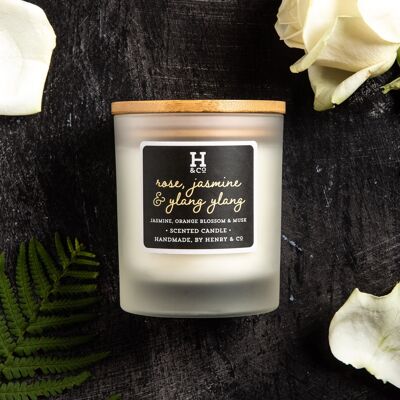 Rose, Jasmine & Ylang Ylang Scented Candle