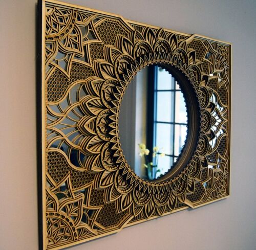 Long Mandala Mirror  , 62x46cm - 5.5kg