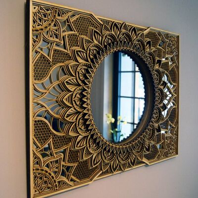 Specchio Mandala lungo, 62x46 cm - 5,5 kg