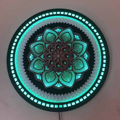 Glowing LED Mandala Flower , 3.5 kg
