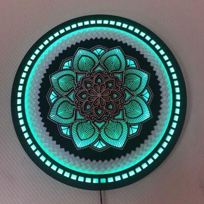 Leuchtende LED-Mandala-Blume, 3,5 kg