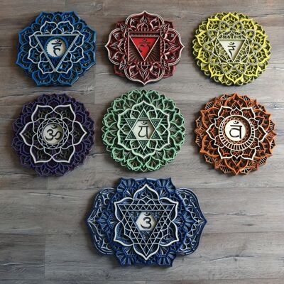 Chakra Wall Art Set , 20x20cm 2.5 kg