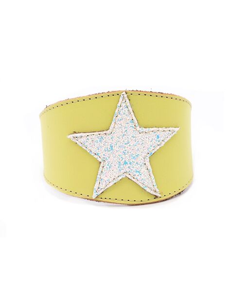 Unique Collar Galgo Estrella Yellow - S