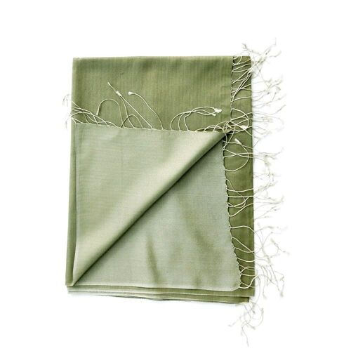 XL Seiedenschal "SILINA" -grün/hellgrün
