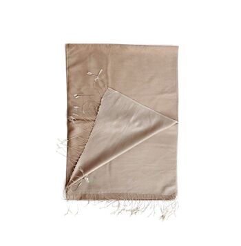 Foulard XL en soie "SILINA" -beige 1