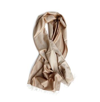 Foulard XL en soie "SILINA" -beige 2