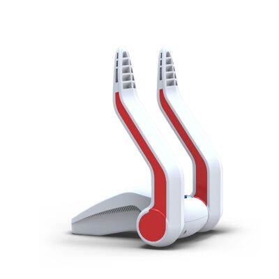 Schuhtrockner & Adapterset - rot-weiß