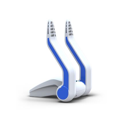 Schoenendroger & adapter set - blauw-wit