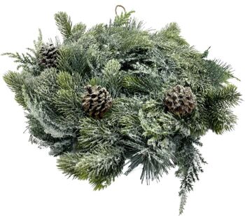 Couronne de Noël avec des pommes de pin | 40 cm | Couronne de Noël décorative | Décoration de Noël |Couronnes | Vert 2