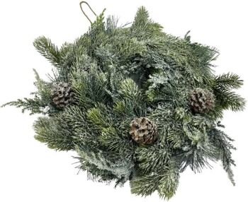 Couronne de Noël avec des pommes de pin | 40 cm | Couronne de Noël décorative | Décoration de Noël |Couronnes | Vert 3