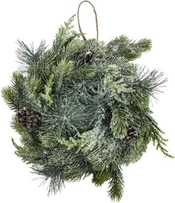 Couronne de Noël avec des pommes de pin | 35 cm | Couronne de Noël décorative | Décoration de Noël |Couronnes | Vert 1