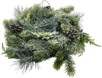 Couronne de Noël avec des pommes de pin | 35 cm | Couronne de Noël décorative | Décoration de Noël |Couronnes | Vert 2