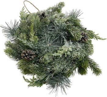 Couronne de Noël avec des pommes de pin | 35 cm | Couronne de Noël décorative | Décoration de Noël |Couronnes | Vert 3