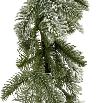 Weihnachtsbaum mit Schnee auf flachem Ständer - 40 cm | Natürliche Weihnachtsdekoration | Weihnachtsbaum zu Fuß | Weihnachtsdekoration | Weiß