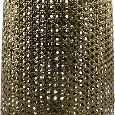 Lampe en métal - 44 cm | Lampe LED rurale | Éclairage d'ambiance | Lampe de décoration | Or