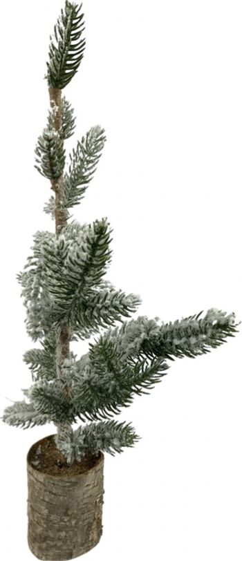 Sapin de Noël d'art naturel sur socle en bois | 46cm | Sapin de Noël d'art décoratif | Pin | Socle en bois | Vert 2