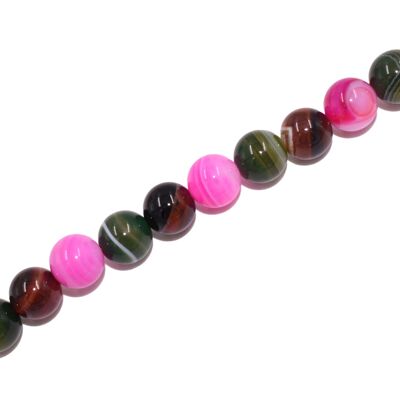 Collier agate multicolore