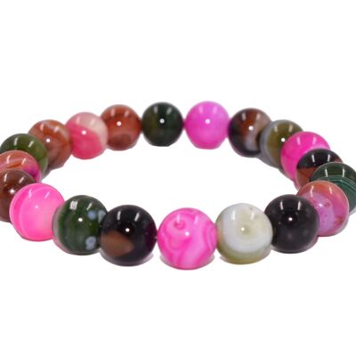 Multicolored agate bracelet