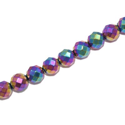 Hematite necklace in rainbow colors