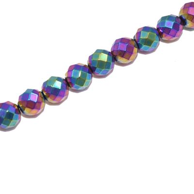 Hematite necklace in rainbow colors