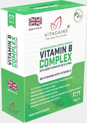 Complexe VitaGains B avec vitamine D3 2