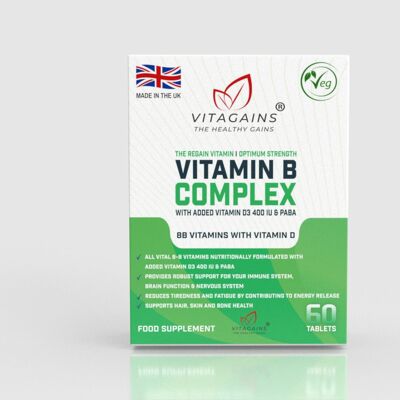 VitaGains B-Komplex mit Vitamin D3